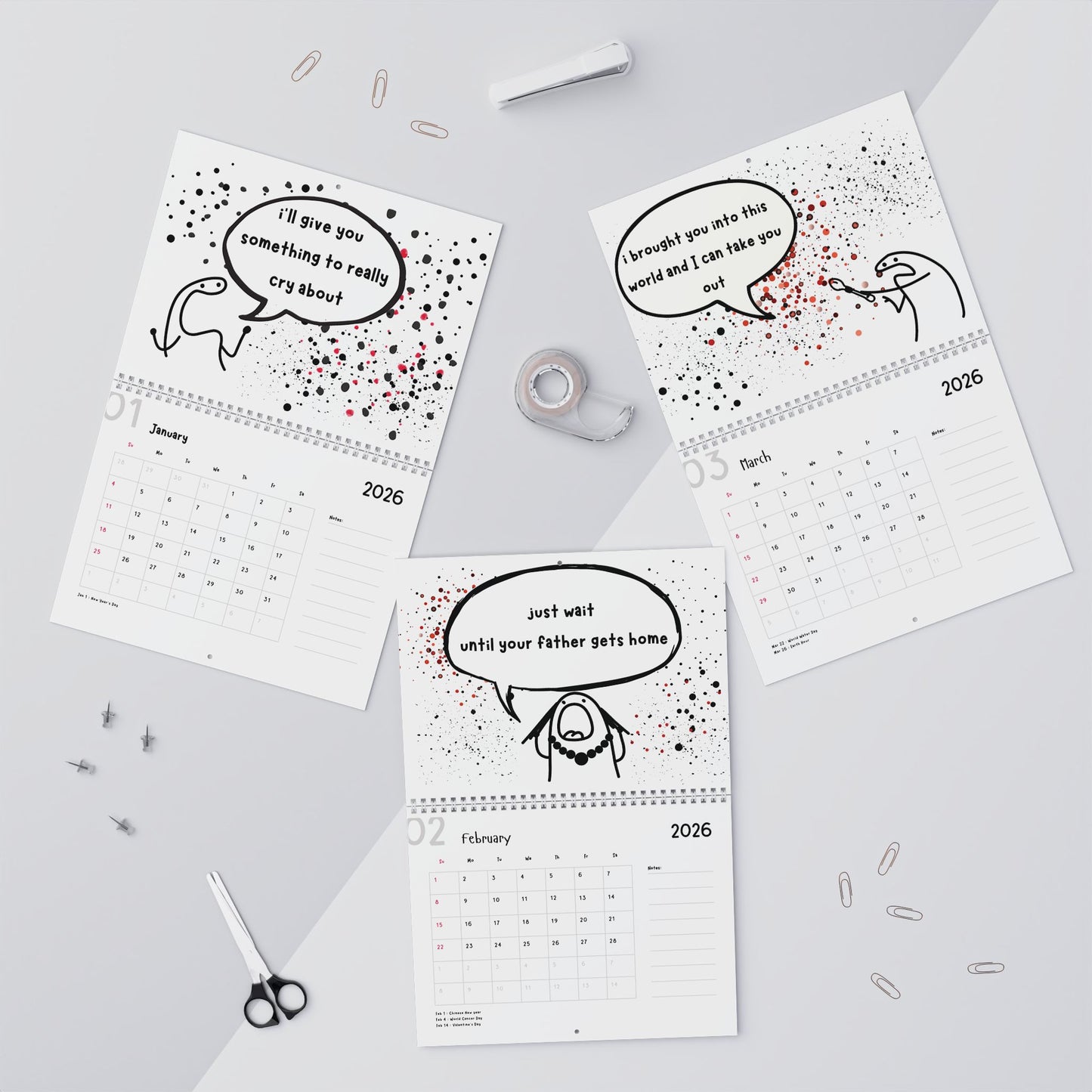 Wooden Spoon Survivor 2026 Wall Calendar