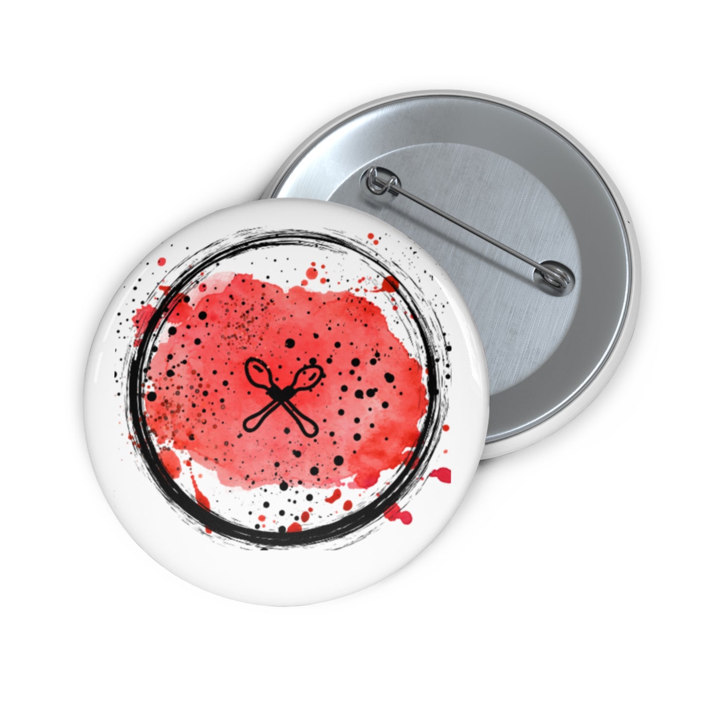 Wooden Cross Spoons and Blood Splatter pin