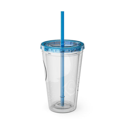 Funny Sunsplash Tumbler | 16oz Travel Cup for Moms | Humor Gift | Straw Included | Perfect for Daily Use or Parties