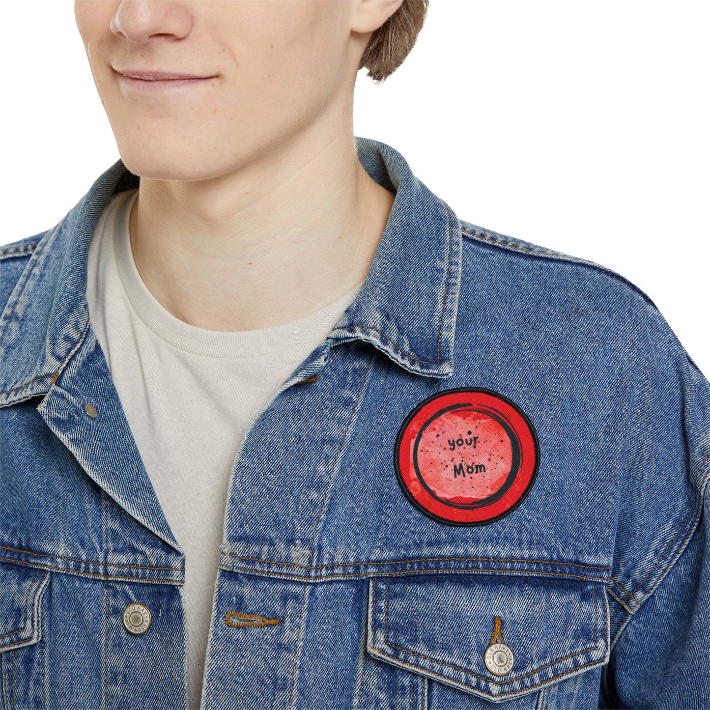 Your Mom Iron-On Patch, Fun Denim Jacket Accent, Gift for Mom, Unique Sewing Accessory, Custom Patch for Personalization