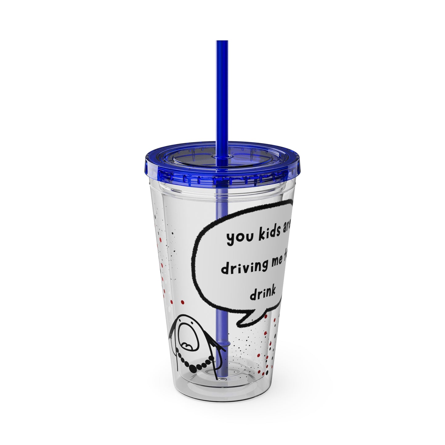 Funny Sunsplash Tumbler | 16oz Travel Cup for Moms | Humor Gift | Straw Included | Perfect for Daily Use or Parties