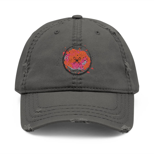 GenX Embroidered Distressed Hat - Casual Cap for Everyday Wear, Adjustable Cap, Unique Style