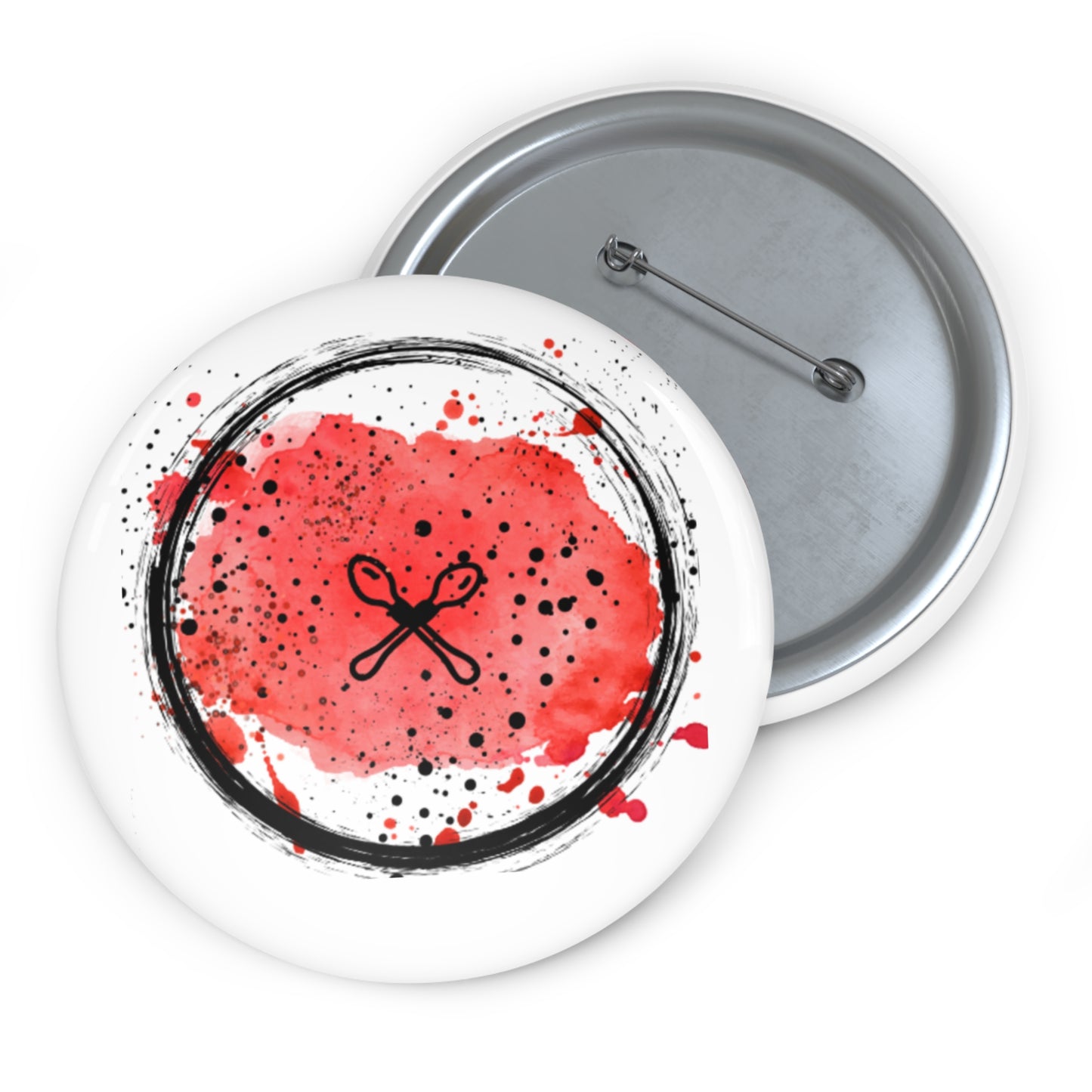 Wooden Cross Spoons and Blood Splatter pin