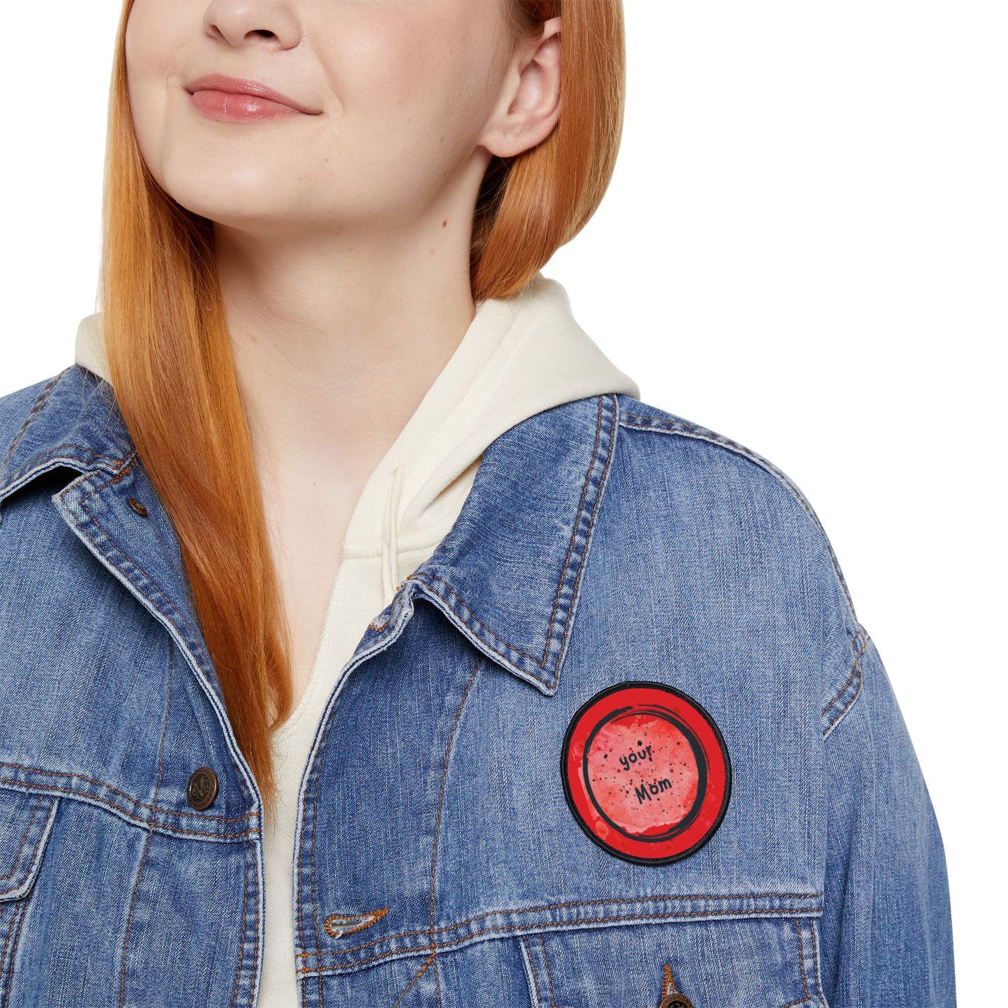 Your Mom Iron-On Patch, Fun Denim Jacket Accent, Gift for Mom, Unique Sewing Accessory, Custom Patch for Personalization