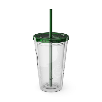 Funny Sunsplash Tumbler | 16oz Travel Cup for Moms | Humor Gift | Straw Included | Perfect for Daily Use or Parties