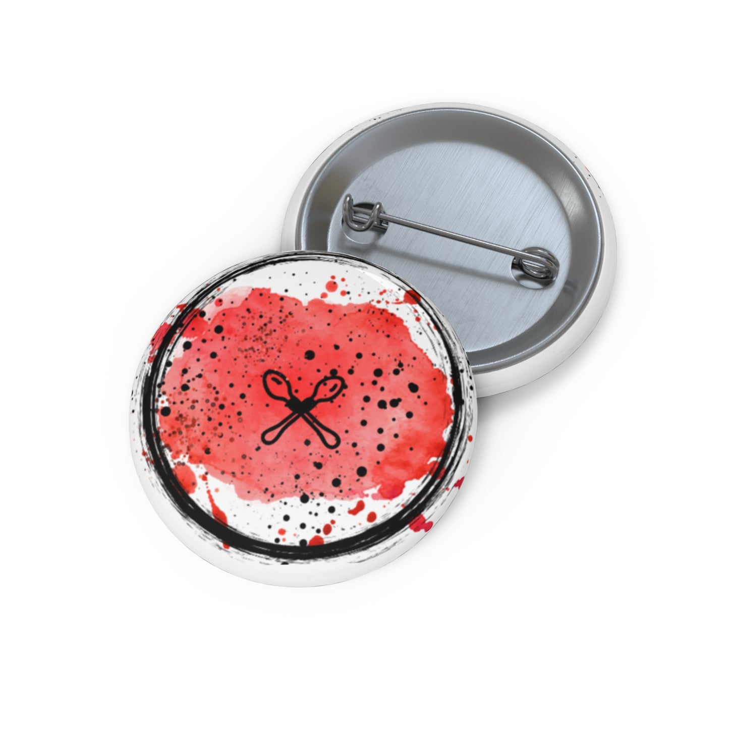 Wooden Cross Spoons and Blood Splatter pin